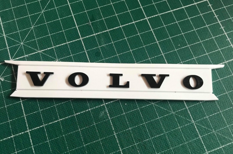 schwarzer Volvo Schriftzug Aufkleber Decal für Tamiya V
